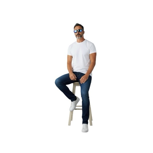 Foster Grant Cali Blue Performance Blade Black Sunglasses with Blue Lenses - Picture 5 of 13